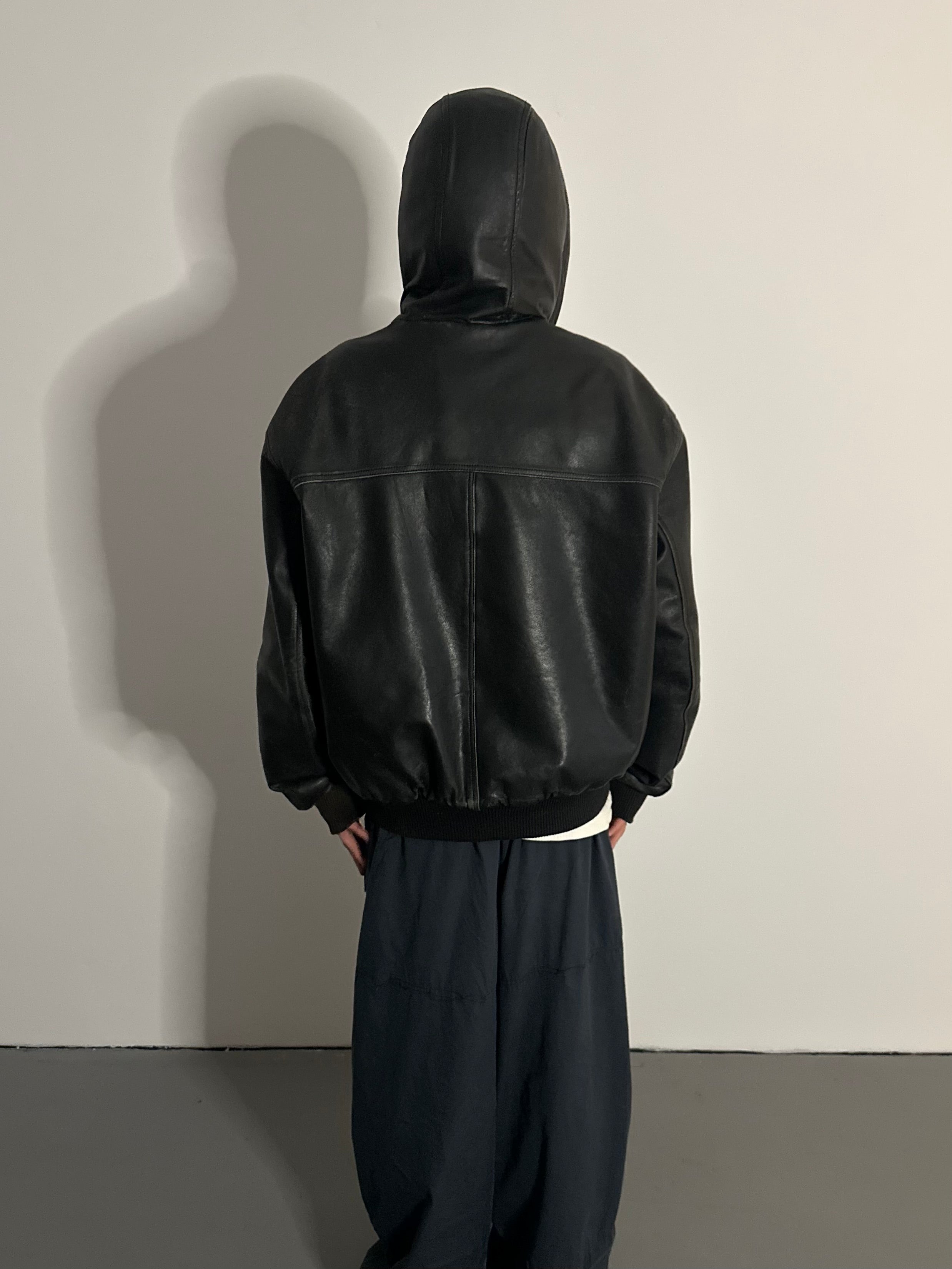 Hooded Leather Jacket