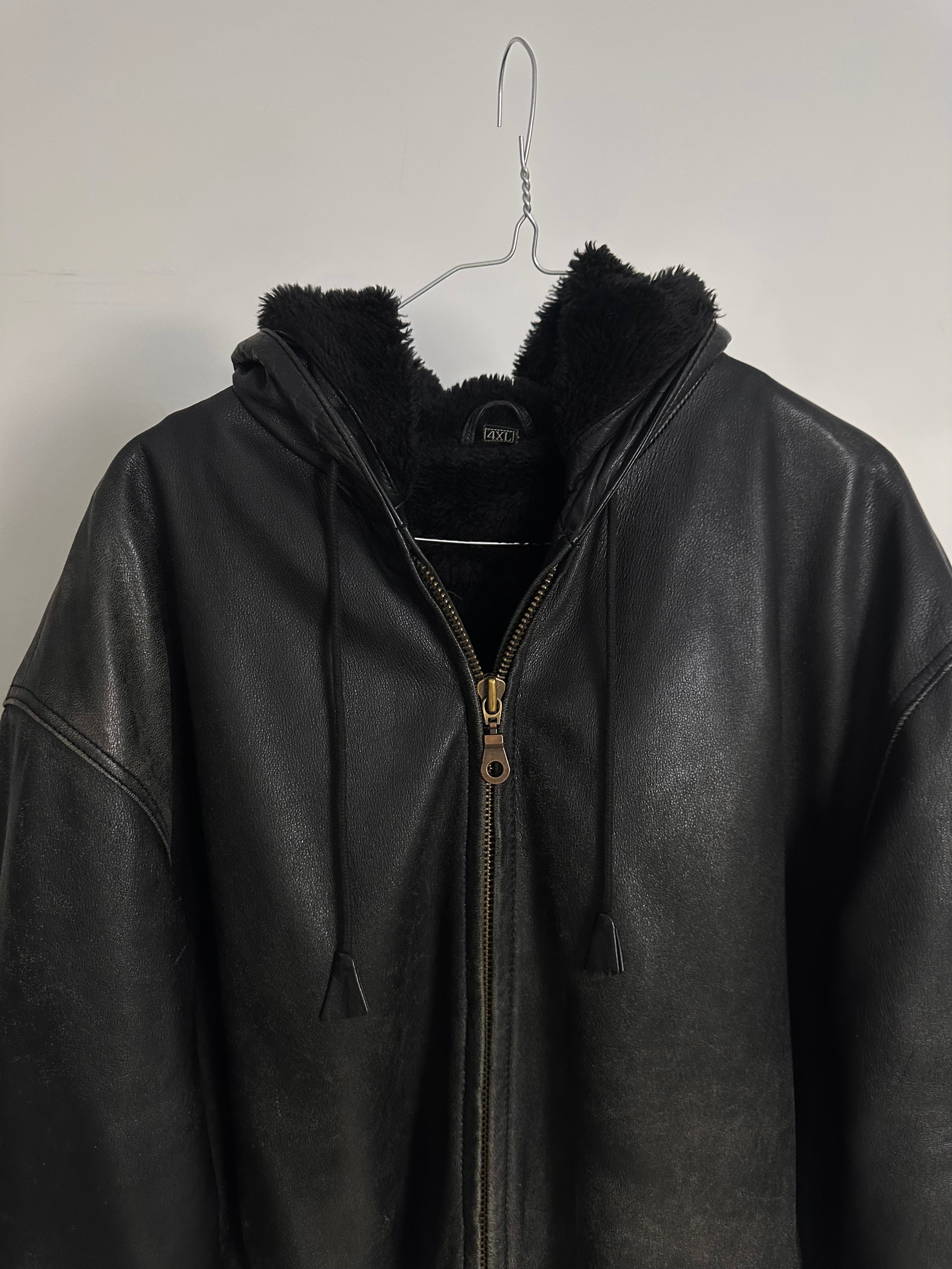 Hooded Leather Jacket