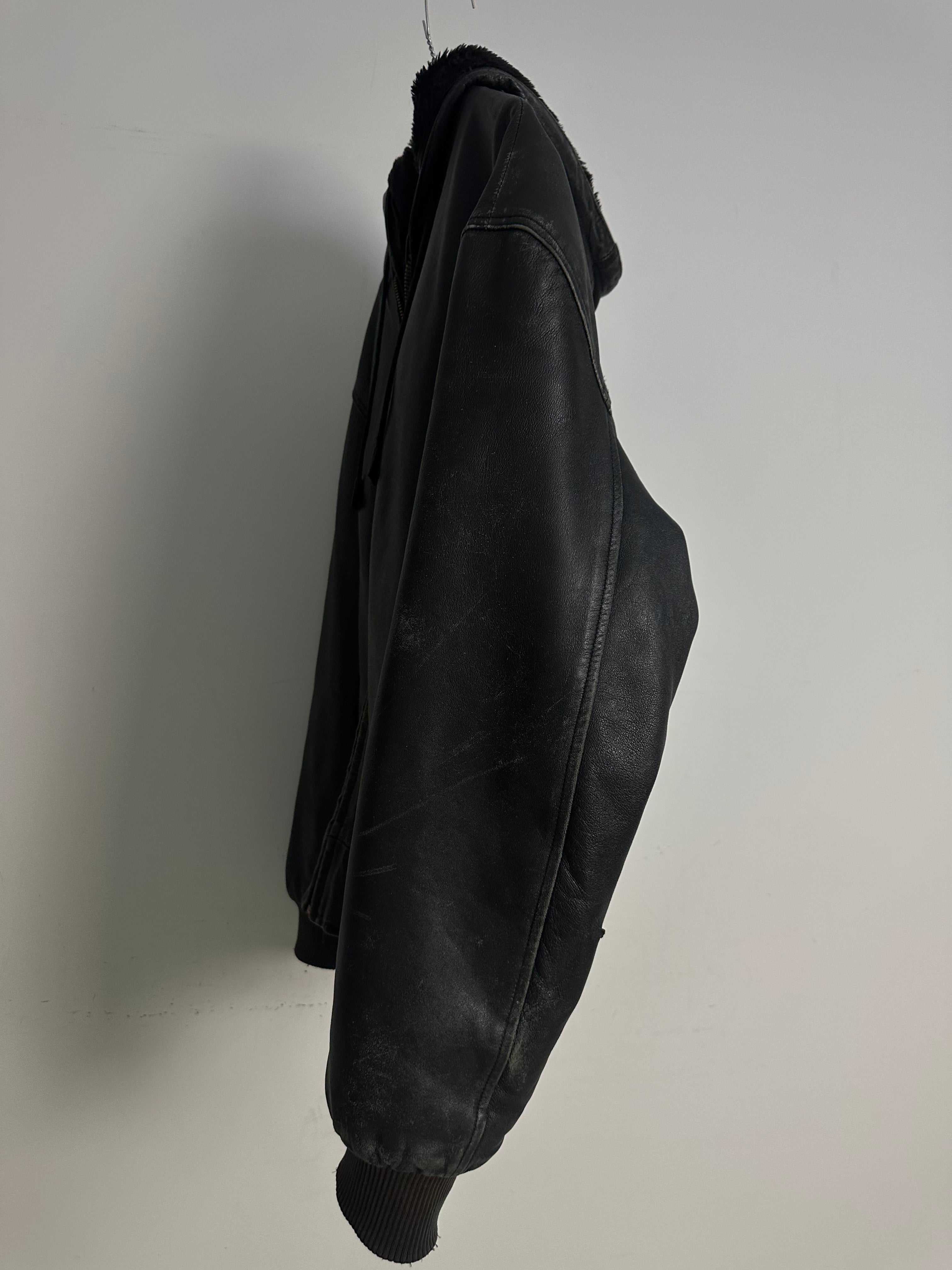 Hooded Leather Jacket