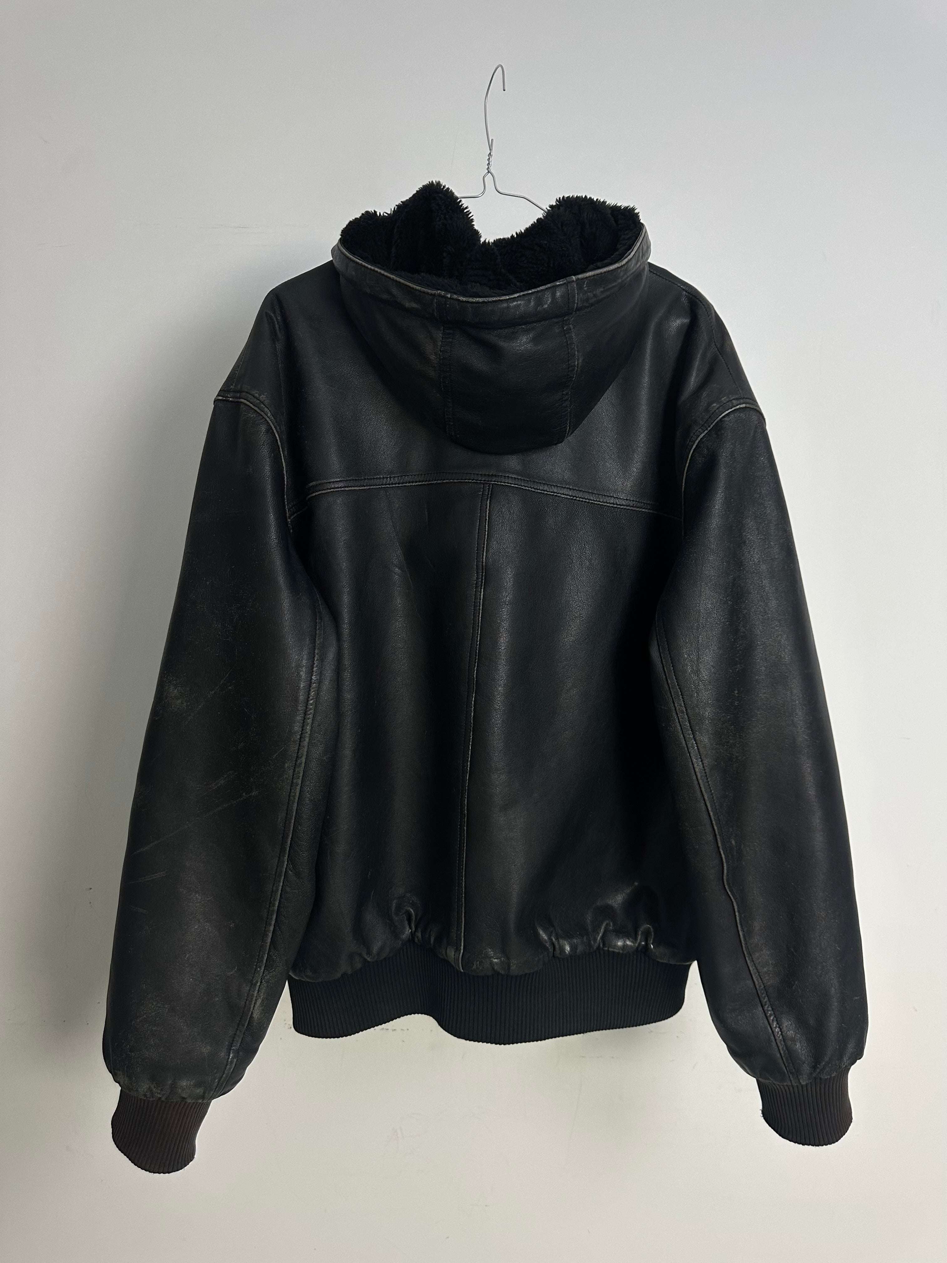 Hooded Leather Jacket