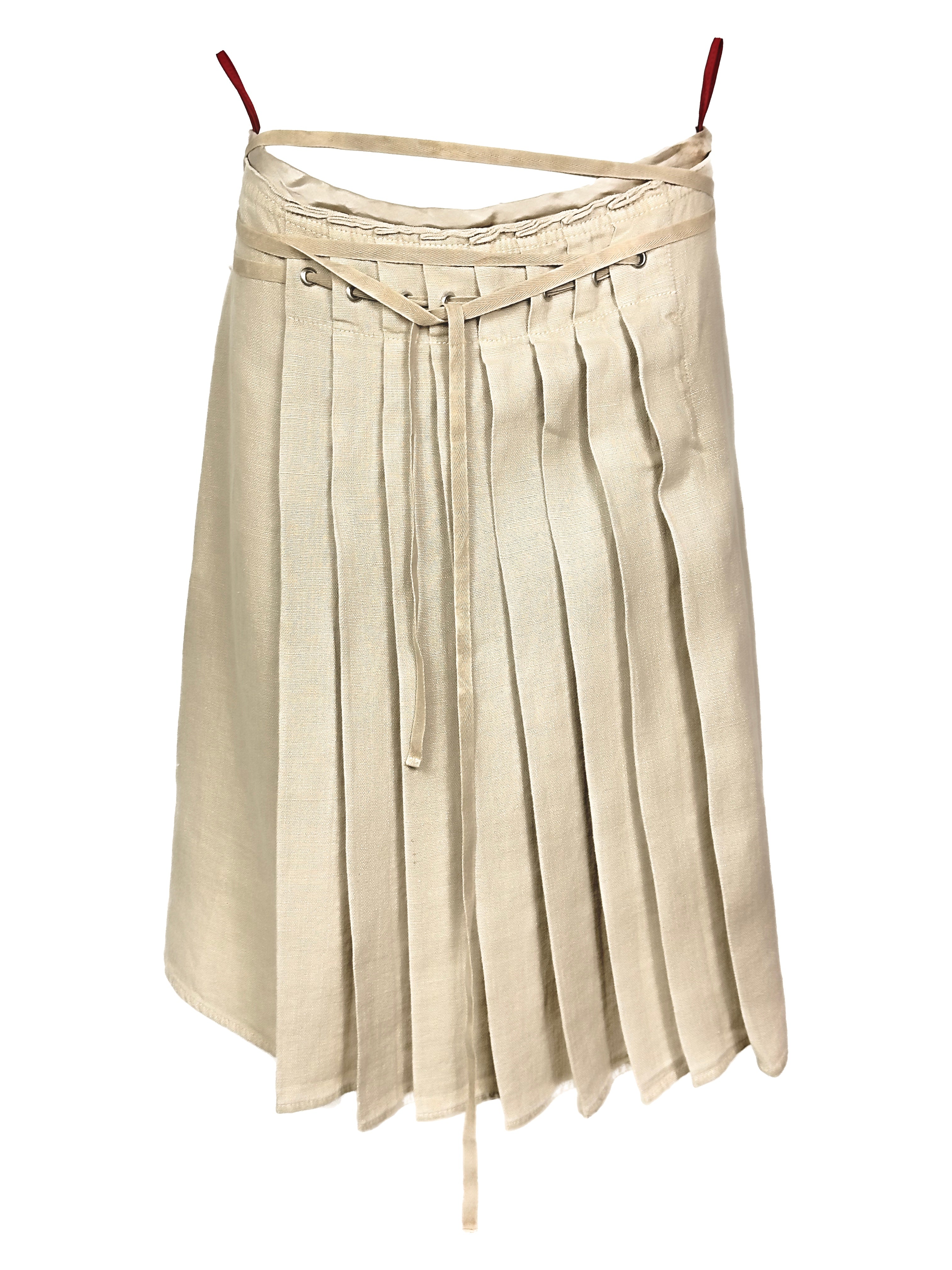 Prada Pleated Linen Skirt