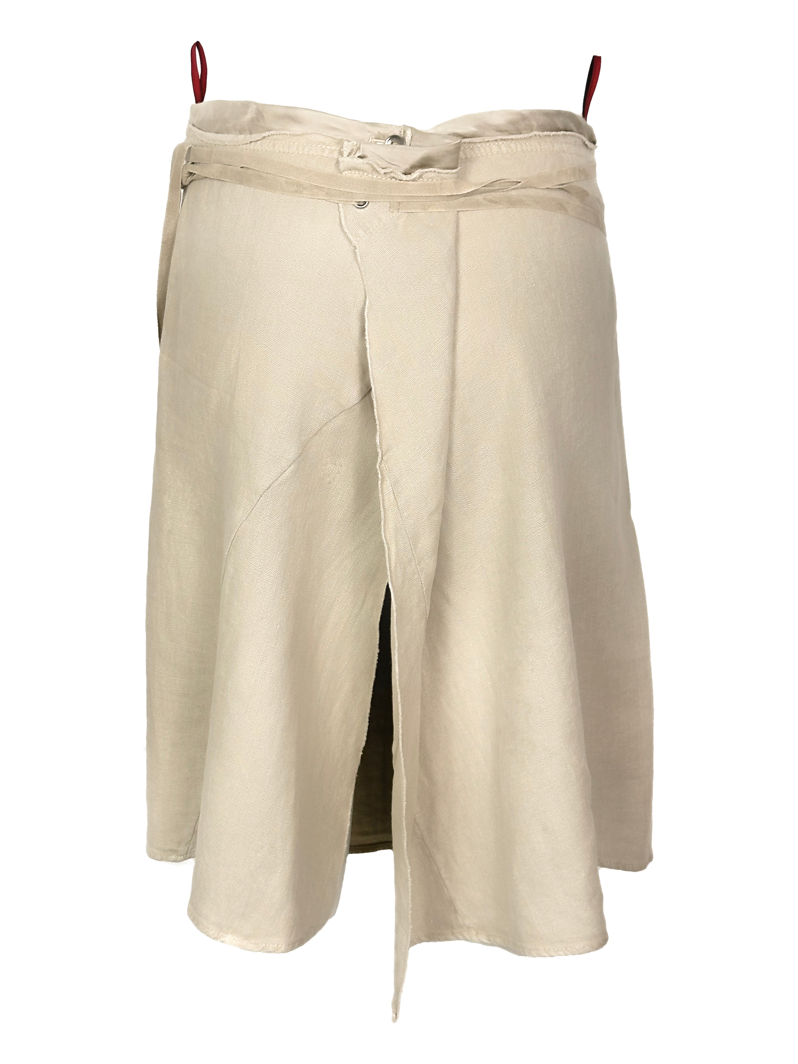 Prada Pleated Linen Skirt